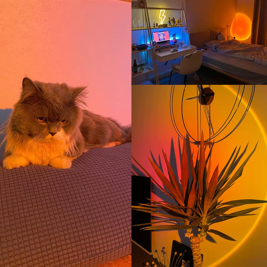 Smart Sunset Lamp – Create Stunning Ambiance with App & Remote Control.